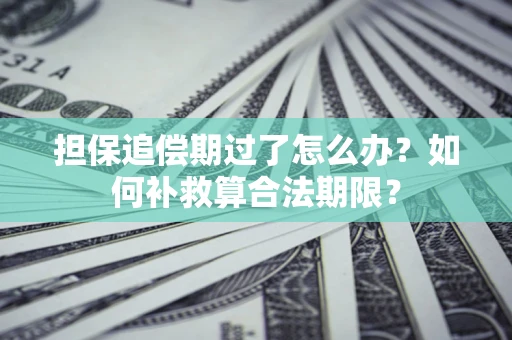 济南担保追偿期过了怎么办？如何补救算合法期限？