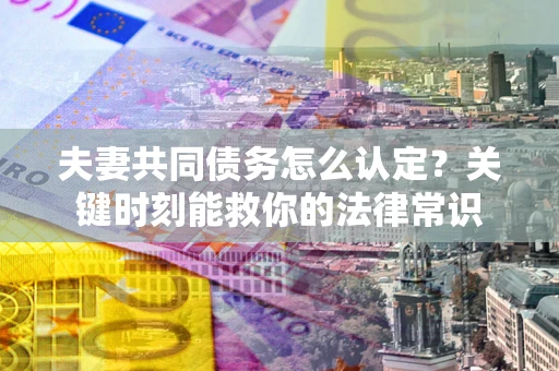 济南夫妻共同债务怎么认定？关键时刻能救你的法律常识