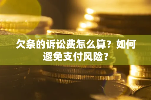 济南欠条的诉讼费怎么算？如何避免支付风险？